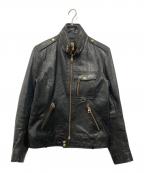 AVIREXアヴィレックス）の古着「レザージャケット」｜ブラック
