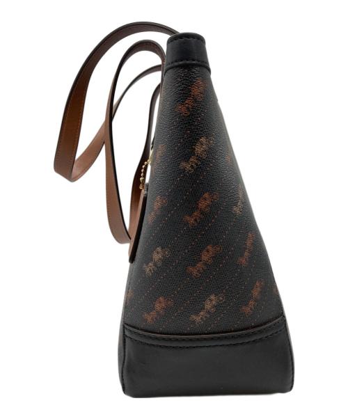 COACH（コーチ）COACH (コーチ) ホースキャリッジ トートバッグ ブラウン×ブラックの古着・服飾アイテム