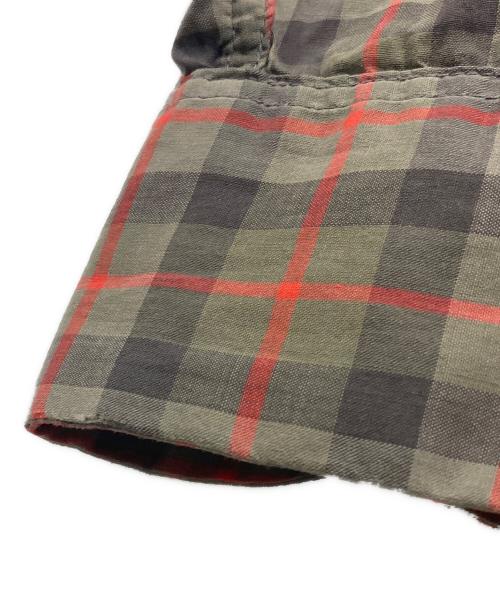 TOWN CRAFT（タウンクラフト）TOWN CRAFT (タウンクラフト) 襟芯チェックシャツ グレー サイズ:Mの古着・服飾アイテム