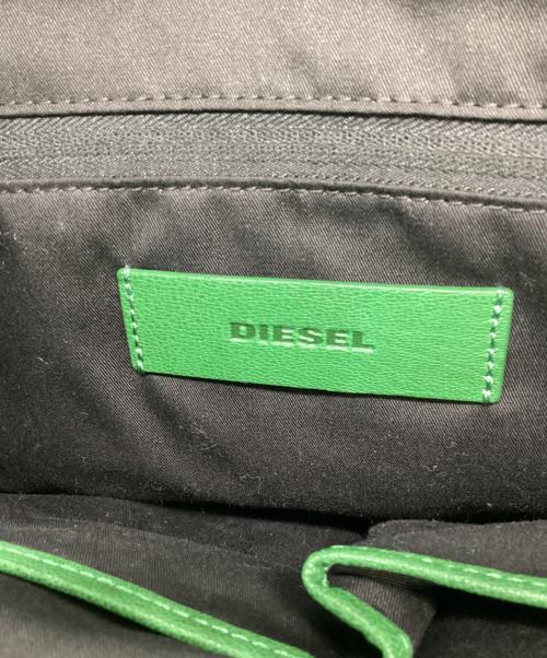 DIESEL（ディーゼル）DIESEL (ディーゼル) エンボスロゴ2WAYバッグ グリーンの古着・服飾アイテム