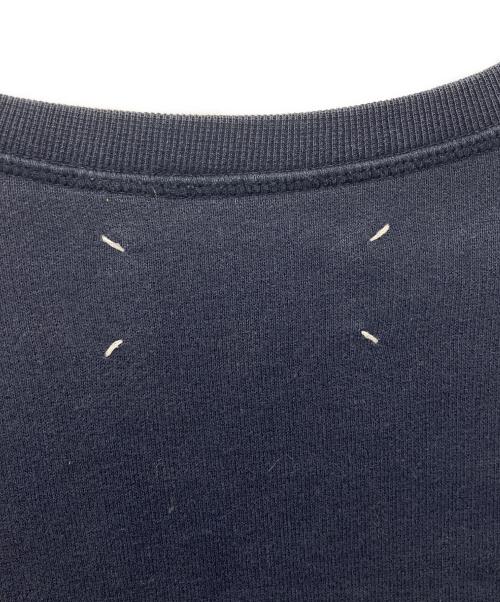 Maison Margiela（メゾンマルジェラ）Maison Margiela (メゾンマルジェラ) レザーエルボーパッチスウェット ネイビー サイズ:46の古着・服飾アイテム