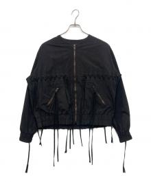 UNUSED（アンユーズド）の古着「レースアップジャケット」｜ブラック