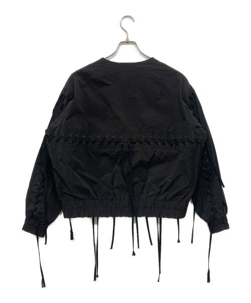 UNUSED（アンユーズド）UNUSED (アンユーズド) レースアップジャケット ブラックの古着・服飾アイテム