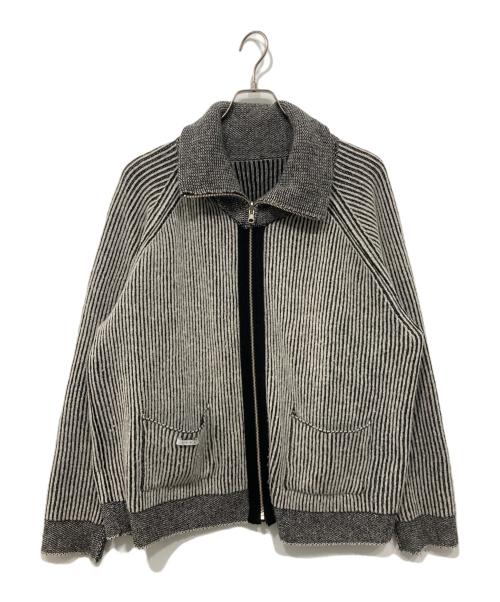 Name.（ネーム）Name. (ネーム) REVERSIBLE WOOL DRIVERS KNIT グレー サイズ:2の古着・服飾アイテム