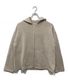 Name.（ネーム）の古着「ZIP UP KNIT HOODIE」｜ベージュ