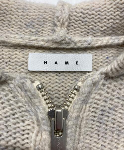 Name.（ネーム）Name. (ネーム) ZIP UP KNIT HOODIE ベージュ サイズ:2の古着・服飾アイテム