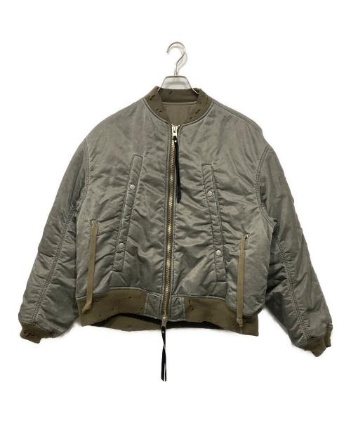 Name.（ネーム）Name. (ネーム) WIDE POCKET FLIGHT JACKET : FADED/フェード加工 ワイドポケット フライトジャケット グリーン サイズ:2の古着・服飾アイテム