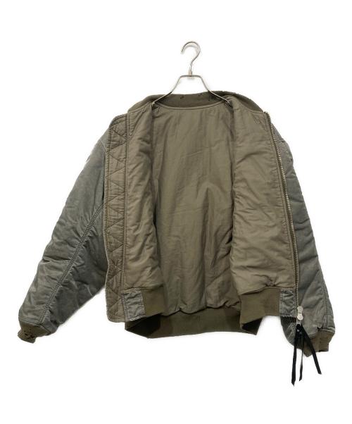 Name.（ネーム）Name. (ネーム) WIDE POCKET FLIGHT JACKET : FADED/フェード加工 ワイドポケット フライトジャケット グリーン サイズ:2の古着・服飾アイテム