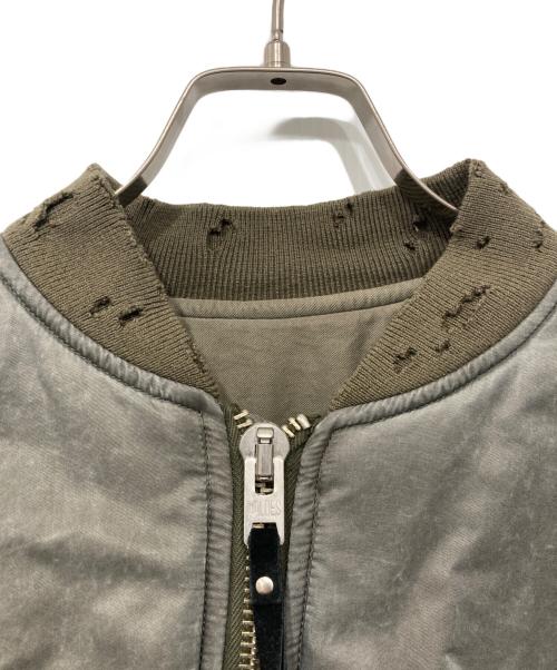 Name.（ネーム）Name. (ネーム) WIDE POCKET FLIGHT JACKET : FADED/フェード加工 ワイドポケット フライトジャケット グリーン サイズ:2の古着・服飾アイテム