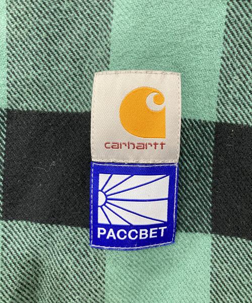 CarHartt（カーハート）CarHartt (カーハート) PACCBET (ラスベート) コラボシャツジャケット グリーン サイズ:Sの古着・服飾アイテム
