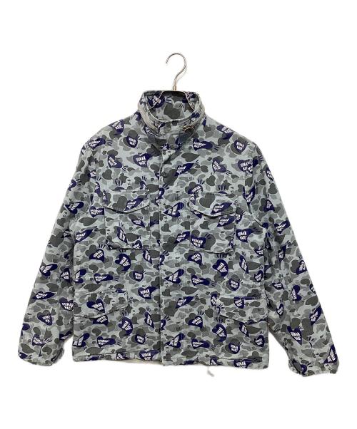 HUMAN MADE（ヒューマンメイド）HUMAN MADE (ヒューマンメイド) M-65 HEART CAMO FIELD JACKET グレー サイズ:Lの古着・服飾アイテム