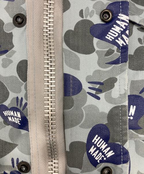 HUMAN MADE（ヒューマンメイド）HUMAN MADE (ヒューマンメイド) M-65 HEART CAMO FIELD JACKET グレー サイズ:Lの古着・服飾アイテム