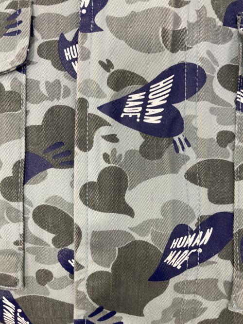 HUMAN MADE（ヒューマンメイド）HUMAN MADE (ヒューマンメイド) M-65 HEART CAMO FIELD JACKET グレー サイズ:Lの古着・服飾アイテム