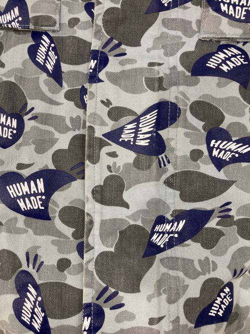 HUMAN MADE（ヒューマンメイド）HUMAN MADE (ヒューマンメイド) M-65 HEART CAMO FIELD JACKET グレー サイズ:Lの古着・服飾アイテム