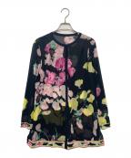 LEONARD FASHIONレオナールファッション）の古着「カンカン素材 シアーカーディガン」｜ブラック