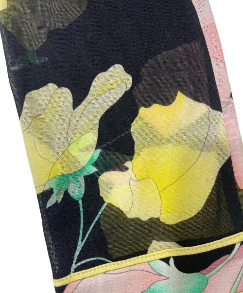 LEONARD FASHION（レオナールファッション）LEONARD FASHION (レオナールファッション) カンカン素材 シアーカーディガン ブラック サイズ:38の古着・服飾アイテム