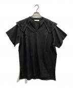 normentノーメント）の古着「COTTON LINEN EMB YORK TUNIC」｜ブラック