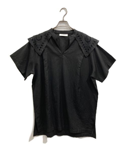 norment（ノーメント）norment (ノーメント) COTTON LINEN EMB YORK TUNIC ブラック サイズ:記載なしの古着・服飾アイテム