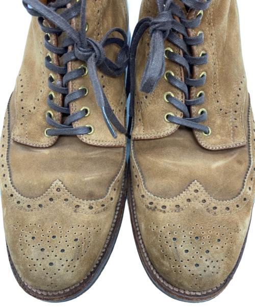 Alden（オールデン）Alden (オールデン) スエードウイングチップブーツ ベージュ サイズ:81/2の古着・服飾アイテム
