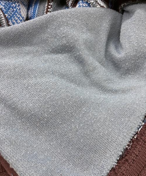 MAISON SPECIAL（メゾンスペシャル）MAISON SPECIAL Blister Jacquard Prime-Over Crew Neck Knit Pullover/ブリスタージャガードプライムオーバークルーネックニットプルオーバー ブルー サイズ:2の古着・服飾アイテム