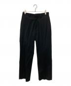 MAISON SPECIALメゾンスペシャル）の古着「Triacetate Slit Straight Pants/トリアセテートスリットストレートパンツ」｜ブラック