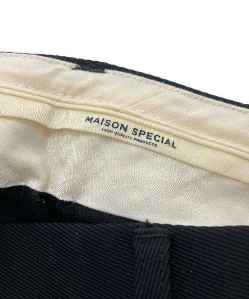 MAISON SPECIAL（メゾンスペシャル）MAISON SPECIAL (メゾンスペシャル) Triacetate Slit Straight Pants/トリアセテートスリットストレートパンツ ブラック サイズ:1の古着・服飾アイテム