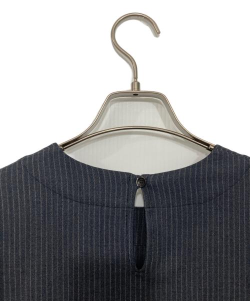 45R（フォーティファイブ・アール）45R (フォーティファイブ・アール) ストライプワンピース ネイビーの古着・服飾アイテム