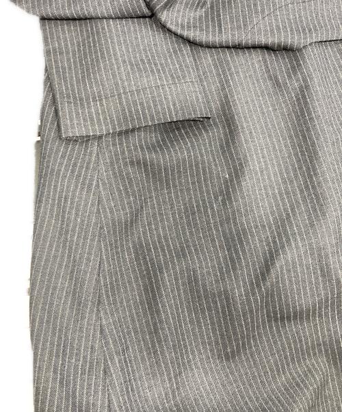 45R（フォーティファイブ・アール）45R (フォーティファイブ・アール) ストライプワンピース ネイビーの古着・服飾アイテム