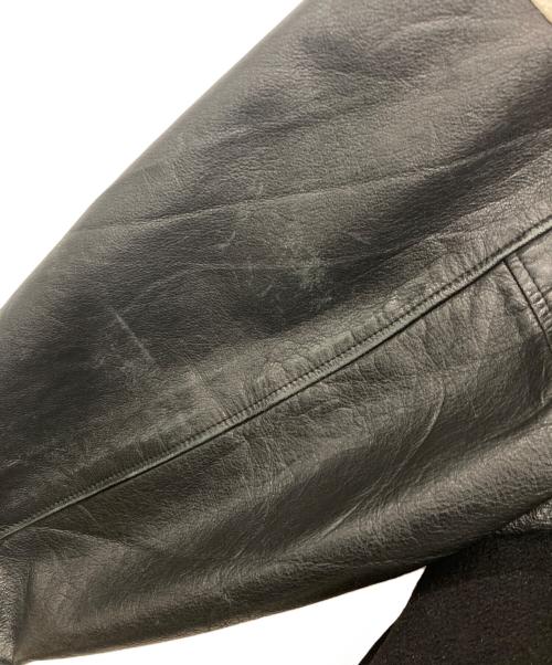 Roots（ルーツ）Roots (ルーツ) 袖レザースタジャン ブラック サイズ:XXXXLの古着・服飾アイテム