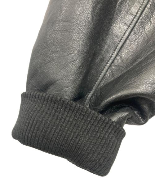 Roots（ルーツ）Roots (ルーツ) 袖レザースタジャン ブラック サイズ:XXXXLの古着・服飾アイテム