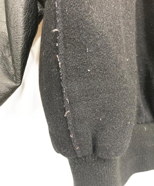 Roots（ルーツ）Roots (ルーツ) 袖レザースタジャン ブラック サイズ:XXXXLの古着・服飾アイテム