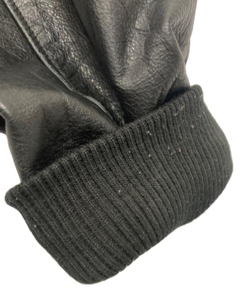 Roots（ルーツ）Roots (ルーツ) 袖レザースタジャン ブラック サイズ:XXXXLの古着・服飾アイテム