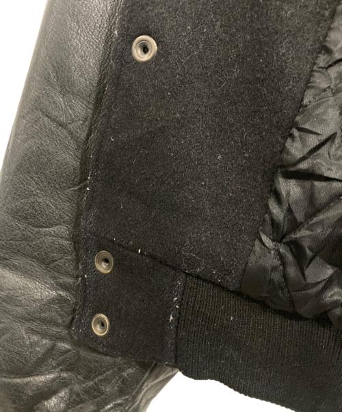 Roots（ルーツ）Roots (ルーツ) 袖レザースタジャン ブラック サイズ:XXXXLの古着・服飾アイテム