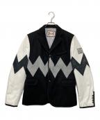 MONCLER GAMME BLEUモンクレール ガム ブルー）の古着「GIACCA ダウンテーラードジャケット」｜ブラック×ホワイト
