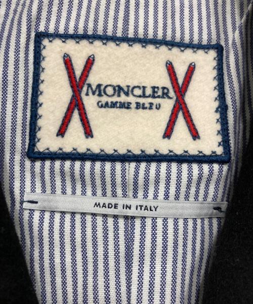 MONCLER GAMME BLEU（モンクレール ガム ブルー）MONCLER GAMME BLEU (モンクレール ガム ブルー) GIACCA ダウンテーラードジャケット ブラック×ホワイト サイズ:2の古着・服飾アイテム