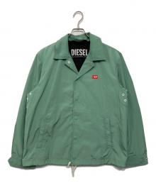 DIESEL（ディーゼル）の古着「ロゴ コーチジャケット」｜グリーン