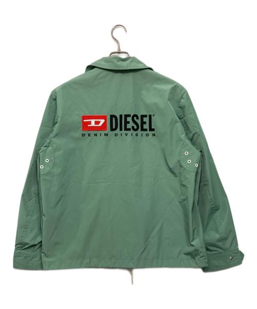 DIESEL（ディーゼル）DIESEL (ディーゼル) ロゴ コーチジャケット グリーン サイズ:Sの古着・服飾アイテム