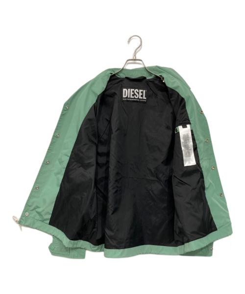 DIESEL（ディーゼル）DIESEL (ディーゼル) ロゴ コーチジャケット グリーン サイズ:Sの古着・服飾アイテム