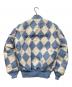 SEQUEL (シークエル) ダイヤモンドチェック MA-1ジャケット ホワイト×ブルー サイズ:S：23000円