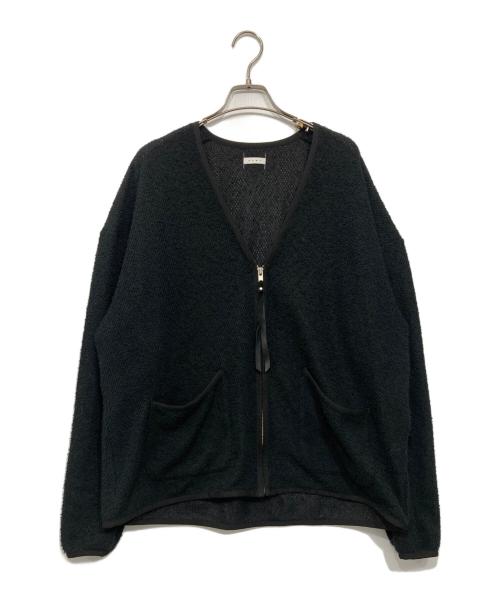Name.（ネーム）Name. (ネーム) CURL YARN ZIP UP CARDIGAN/カール　ヤーン　ジップアップ　カーディガン ブラック サイズ:2の古着・服飾アイテム