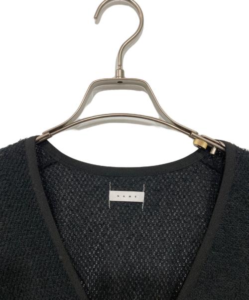 Name.（ネーム）Name. (ネーム) CURL YARN ZIP UP CARDIGAN/カール　ヤーン　ジップアップ　カーディガン ブラック サイズ:2の古着・服飾アイテム