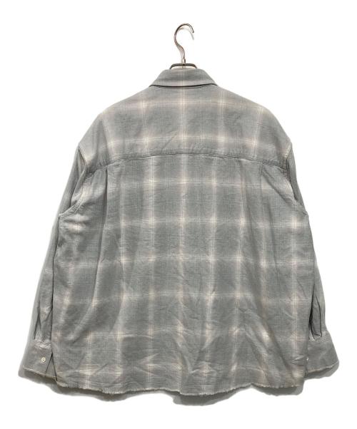 Name.（ネーム）Name. (ネーム) COTTON TWILL OMBRE CUT-OFF REGULAR SHIRT/コットン　ツイル　オンブレ　カットオフ　レギュラー　シャツ ブルー サイズ:2の古着・服飾アイテム