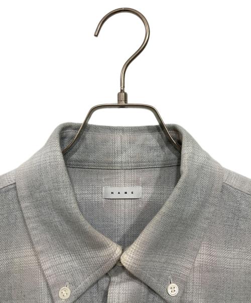 Name.（ネーム）Name. (ネーム) COTTON TWILL OMBRE CUT-OFF REGULAR SHIRT/コットン　ツイル　オンブレ　カットオフ　レギュラー　シャツ ブルー サイズ:2の古着・服飾アイテム