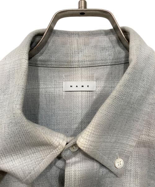 Name.（ネーム）Name. (ネーム) COTTON TWILL OMBRE CUT-OFF REGULAR SHIRT/コットン　ツイル　オンブレ　カットオフ　レギュラー　シャツ ブルー サイズ:2の古着・服飾アイテム