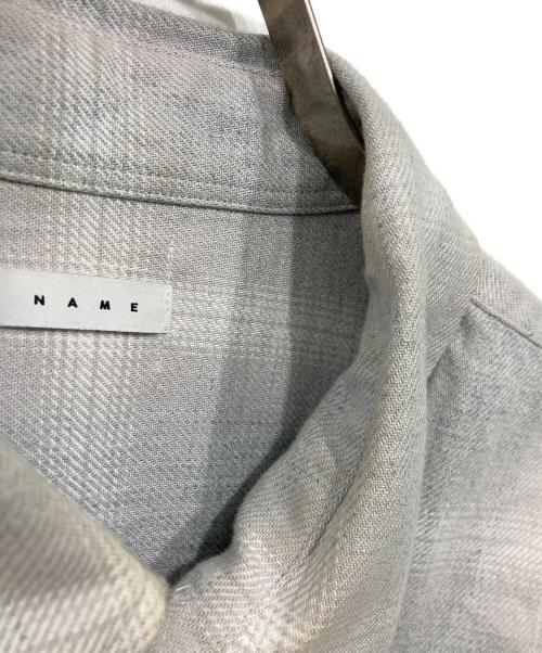 Name.（ネーム）Name. (ネーム) COTTON TWILL OMBRE CUT-OFF REGULAR SHIRT/コットン　ツイル　オンブレ　カットオフ　レギュラー　シャツ ブルー サイズ:2の古着・服飾アイテム