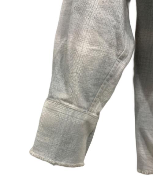 Name.（ネーム）Name. (ネーム) COTTON TWILL OMBRE CUT-OFF REGULAR SHIRT/コットン　ツイル　オンブレ　カットオフ　レギュラー　シャツ ブルー サイズ:2の古着・服飾アイテム