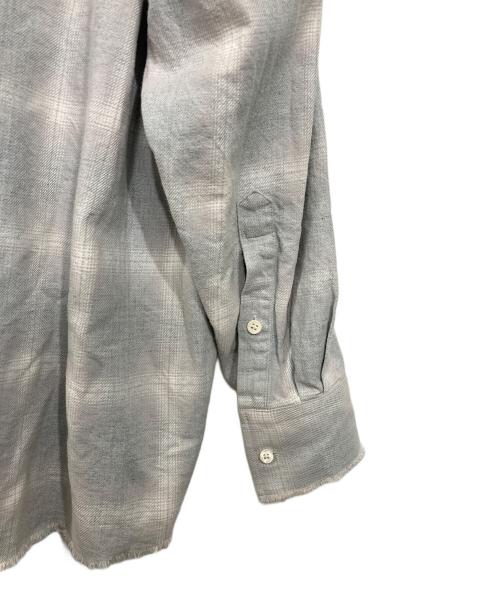 Name.（ネーム）Name. (ネーム) COTTON TWILL OMBRE CUT-OFF REGULAR SHIRT/コットン　ツイル　オンブレ　カットオフ　レギュラー　シャツ ブルー サイズ:2の古着・服飾アイテム