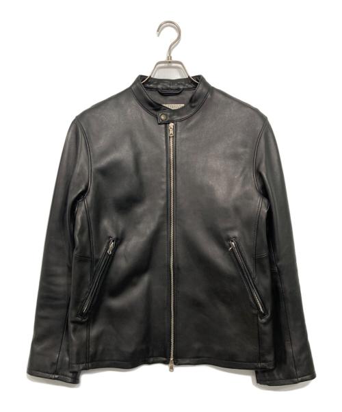 BEAUTY&YOUTH（ビューティーアンドユース）BEAUTY&YOUTH (ビューティーアンドユース) シープレザー シングル ライダースジャケット ブラック サイズ:Lの古着・服飾アイテム