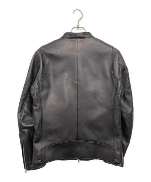 BEAUTY&YOUTH（ビューティーアンドユース）BEAUTY&YOUTH (ビューティーアンドユース) シープレザー シングル ライダースジャケット ブラック サイズ:Lの古着・服飾アイテム