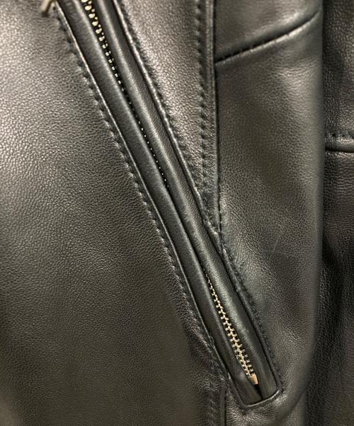 BEAUTY&YOUTH（ビューティーアンドユース）BEAUTY&YOUTH (ビューティーアンドユース) シープレザー シングル ライダースジャケット ブラック サイズ:Lの古着・服飾アイテム